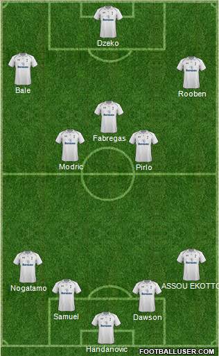Tottenham Hotspur Formation 2012