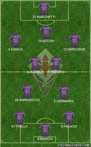 Fiorentina Formation 2012