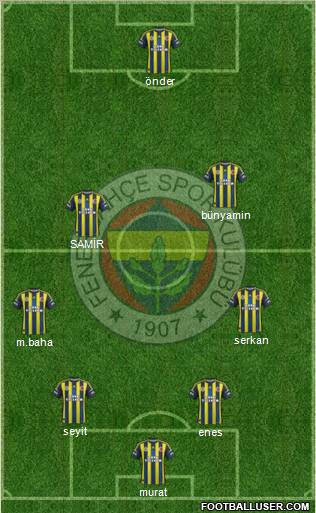 Fenerbahçe SK Formation 2012