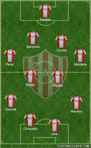 Unión de Santa Fe Formation 2012