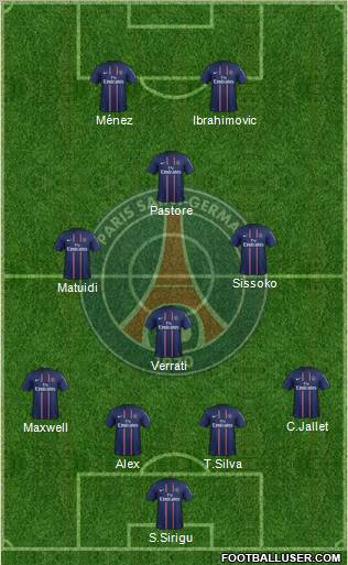Paris Saint-Germain Formation 2012