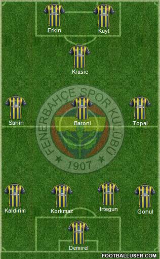 Fenerbahçe SK Formation 2012