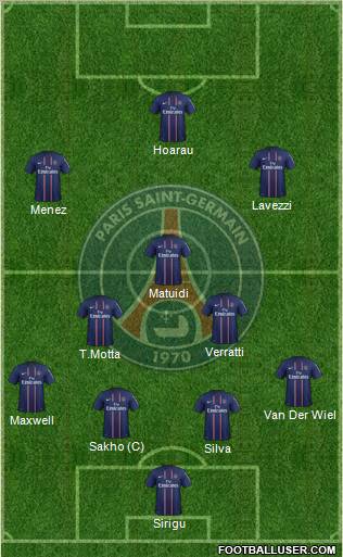 Paris Saint-Germain Formation 2012