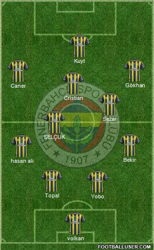 Fenerbahçe SK Formation 2012