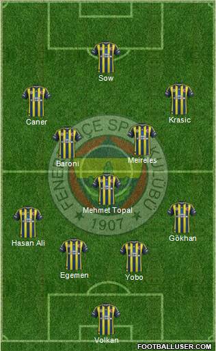 Fenerbahçe SK Formation 2012