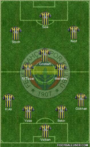 Fenerbahçe SK Formation 2012
