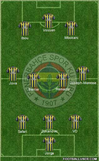 Fenerbahçe SK Formation 2012