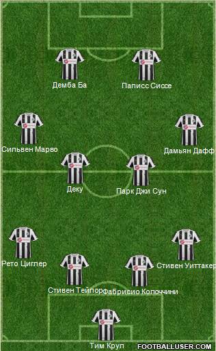 Newcastle United Formation 2012