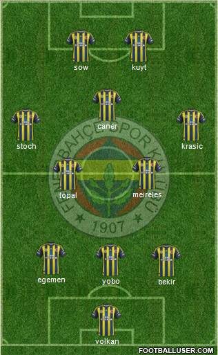 Fenerbahçe SK Formation 2012