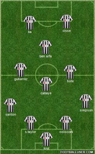 Newcastle United Formation 2012