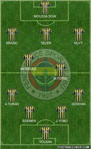 Fenerbahçe SK Formation 2012