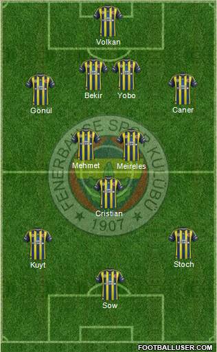 Fenerbahçe SK Formation 2012