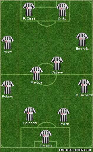 Newcastle United Formation 2012