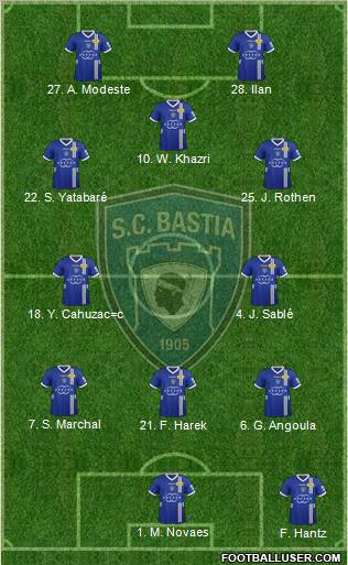 Sporting Club Bastia Formation 2012