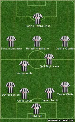 Newcastle United Formation 2012