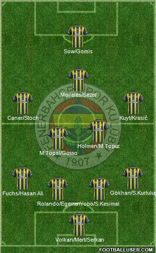 Fenerbahçe SK Formation 2012