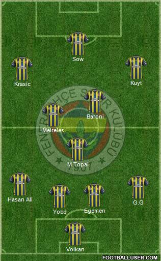 Fenerbahçe SK Formation 2012