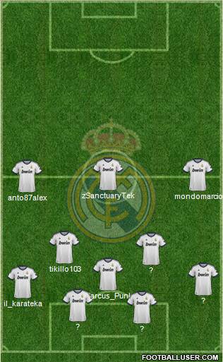 R. Madrid Castilla Formation 2012
