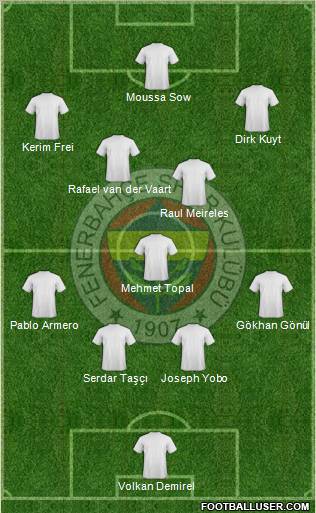 Fenerbahçe SK Formation 2012
