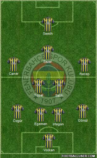 Fenerbahçe SK Formation 2012
