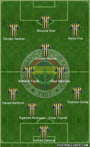 Fenerbahçe SK Formation 2012