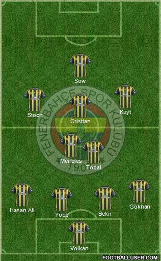 Fenerbahçe SK Formation 2012
