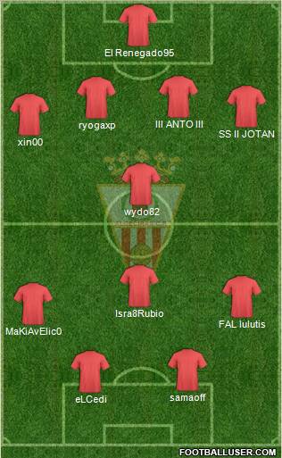 Algeciras C.F. football formation