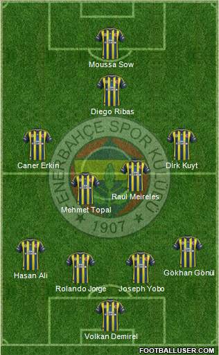 Fenerbahçe SK Formation 2012