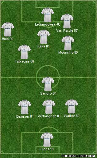 Tottenham Hotspur Formation 2012