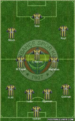 Fenerbahçe SK Formation 2012