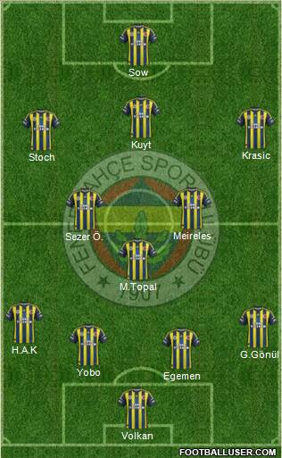 Fenerbahçe SK Formation 2012