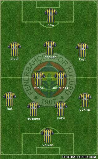 Fenerbahçe SK Formation 2012