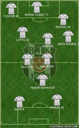 Besiktas JK Formation 2012