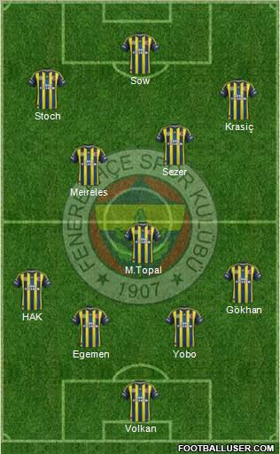 Fenerbahçe SK Formation 2012