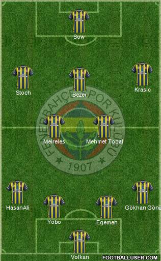 Fenerbahçe SK Formation 2012