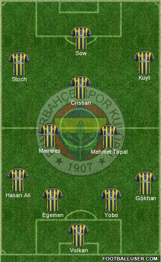 Fenerbahçe SK Formation 2012