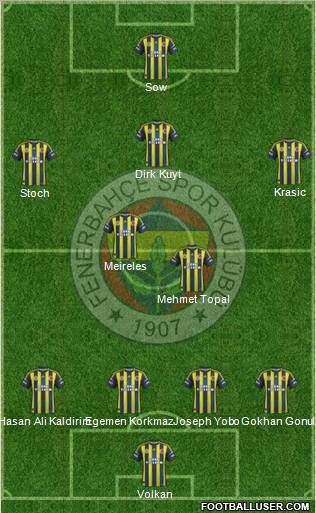 Fenerbahçe SK Formation 2012