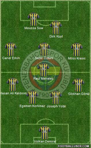 Fenerbahçe SK Formation 2012