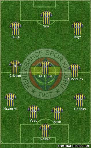 Fenerbahçe SK Formation 2012