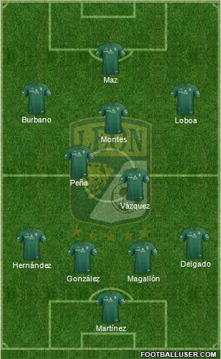 Club Deportivo León football formation