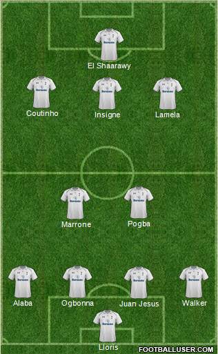 Tottenham Hotspur Formation 2012