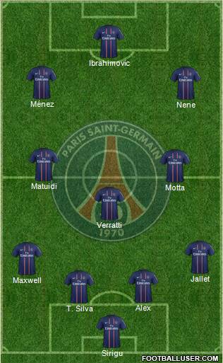 Paris Saint-Germain Formation 2012