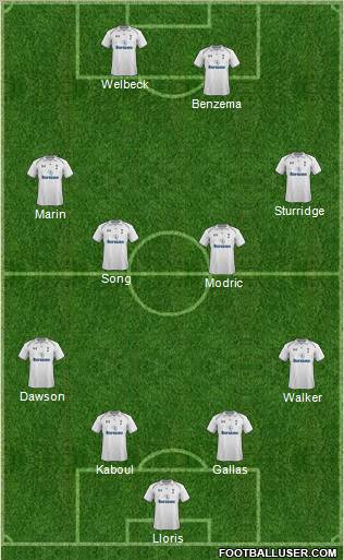 Tottenham Hotspur Formation 2012