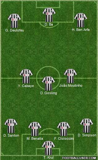 Newcastle United Formation 2012