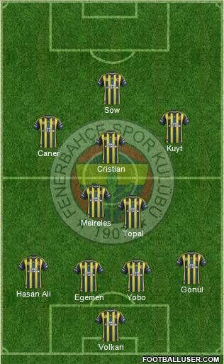 Fenerbahçe SK Formation 2012
