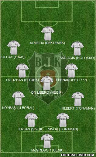 Besiktas JK Formation 2012