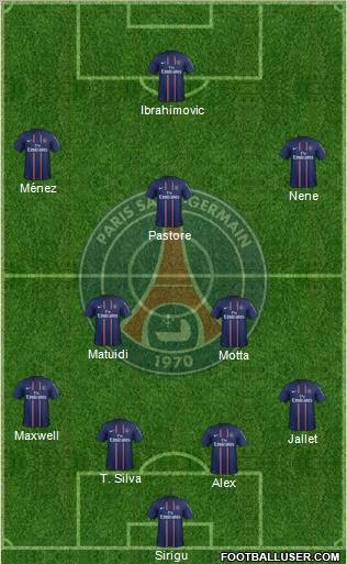 Paris Saint-Germain Formation 2012
