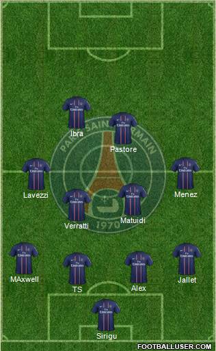 Paris Saint-Germain Formation 2012