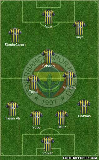 Fenerbahçe SK Formation 2012