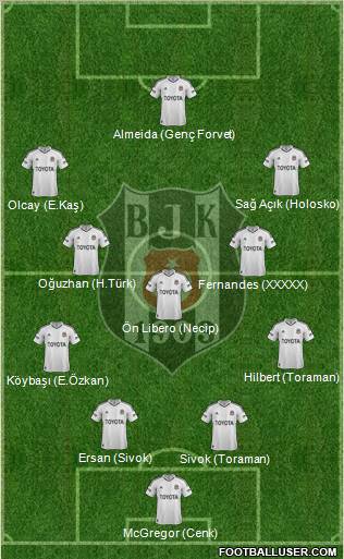 Besiktas JK Formation 2012
